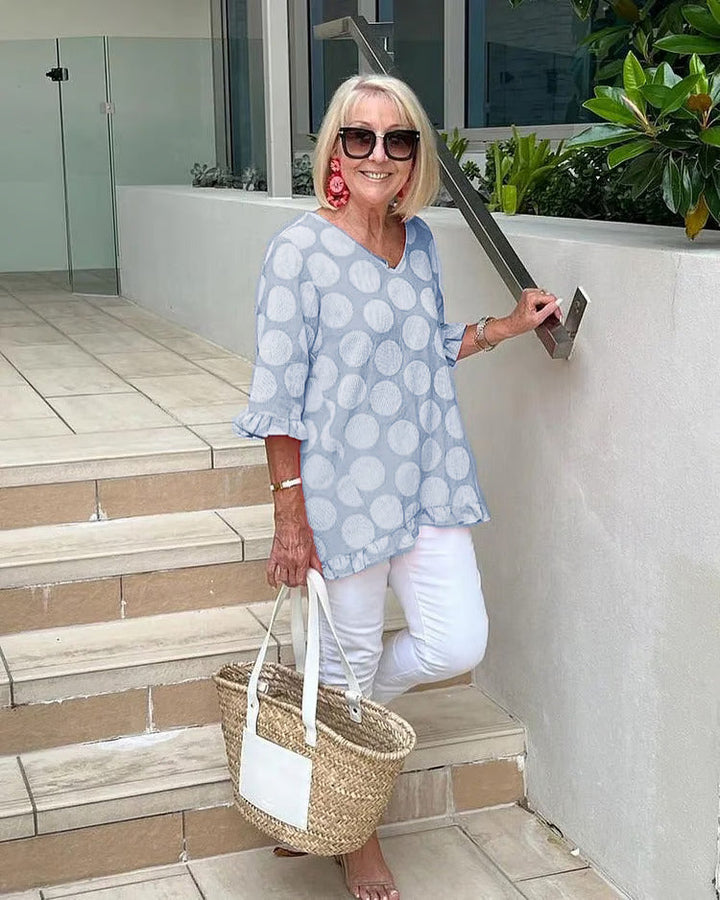 Beth™ | Stylish V-Neck Blouse - Lisa New York