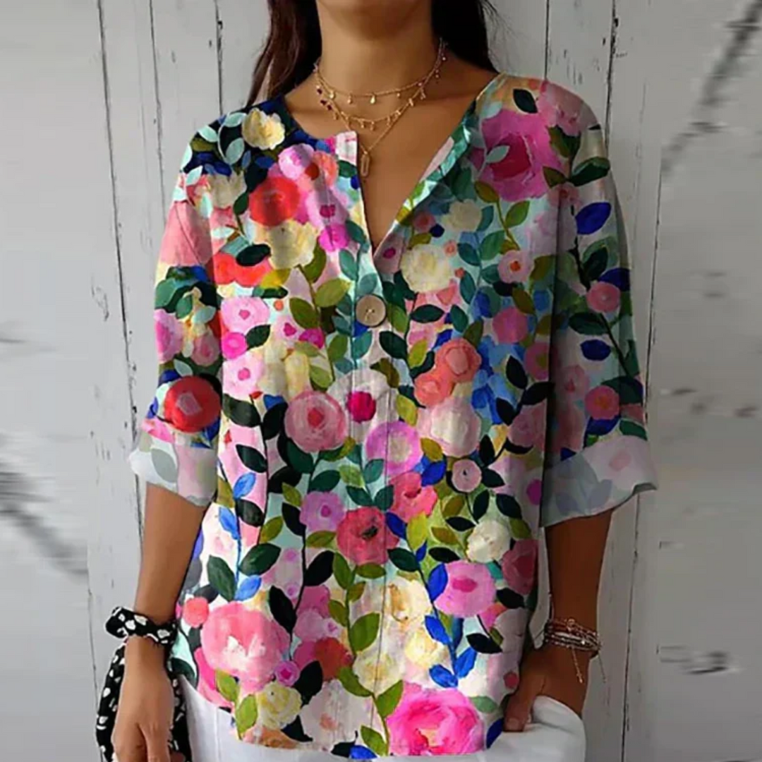 Arlene™ | Chic Floral Print Blouse - Lisa New York