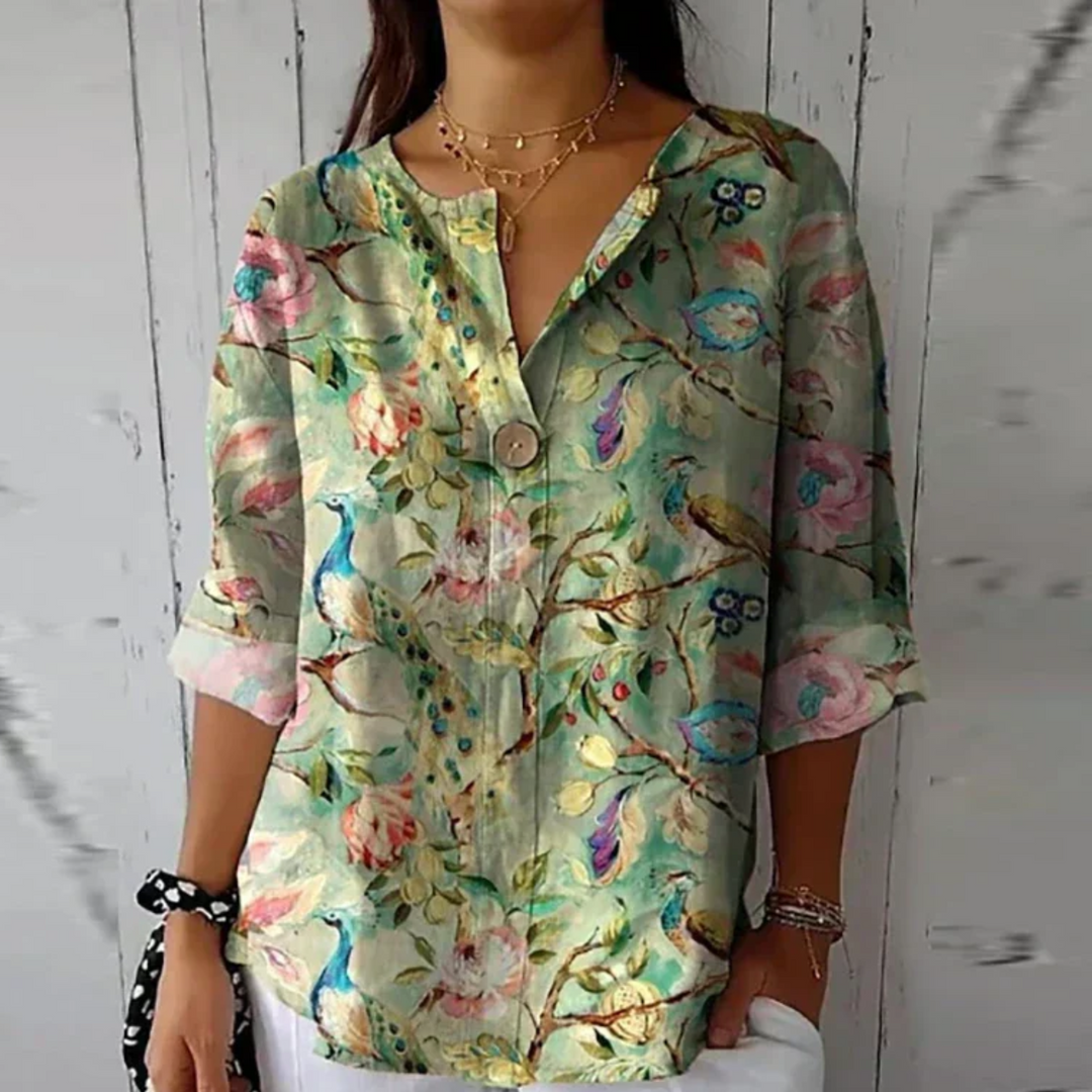 Arlene™ | Chic Floral Print Blouse - Lisa New York