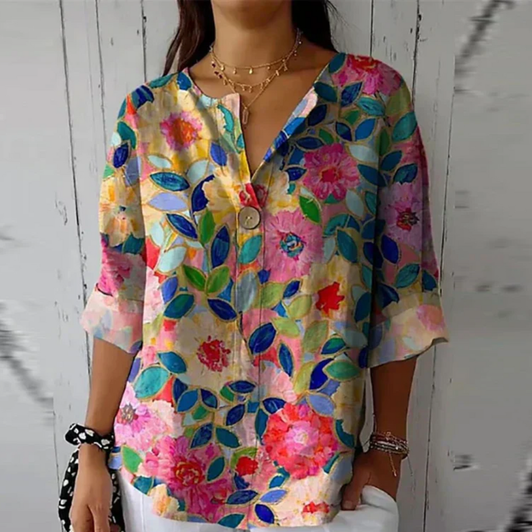 Arlene™ | Chic Floral Print Blouse - Lisa New York