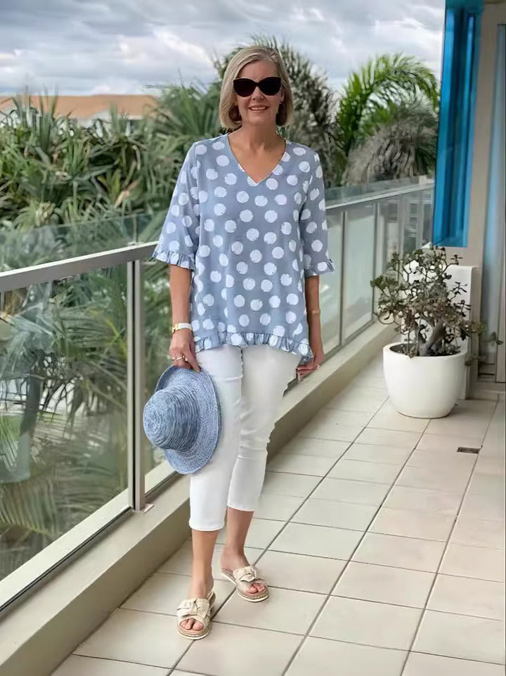 Beth™ | Stylish V-Neck Blouse - Lisa New York