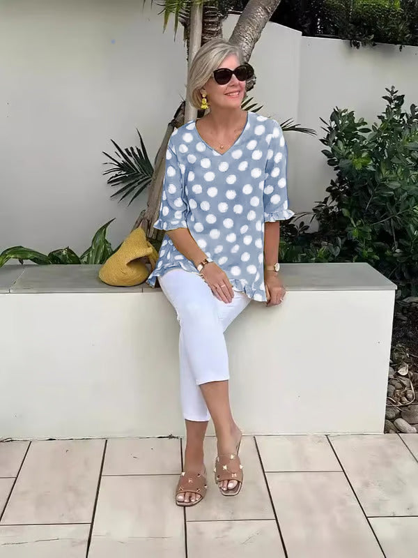 Beth™ | Stylish V-Neck Blouse - Lisa New York