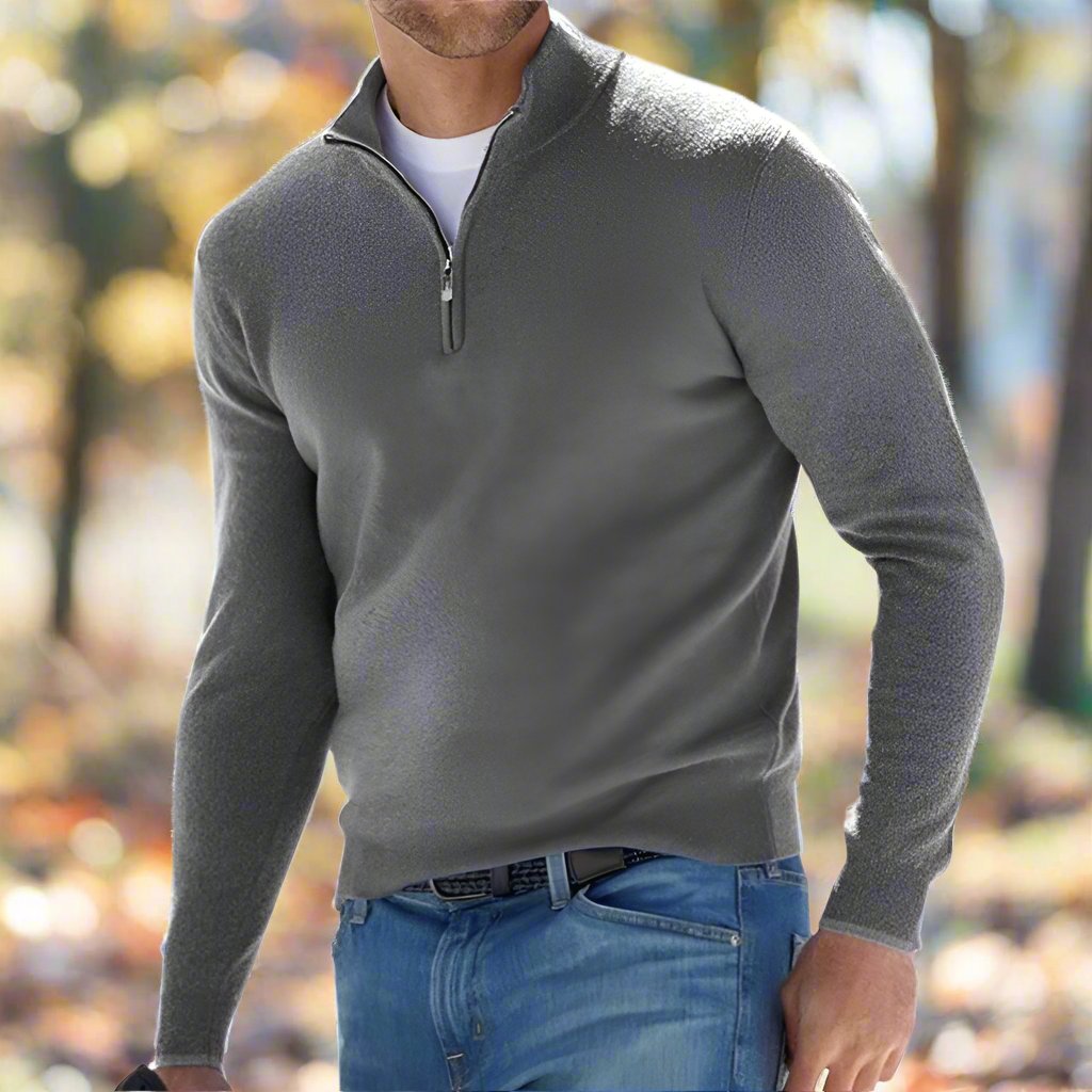 Renzino | Stylish Zip-Up Sweater - Lisa New York