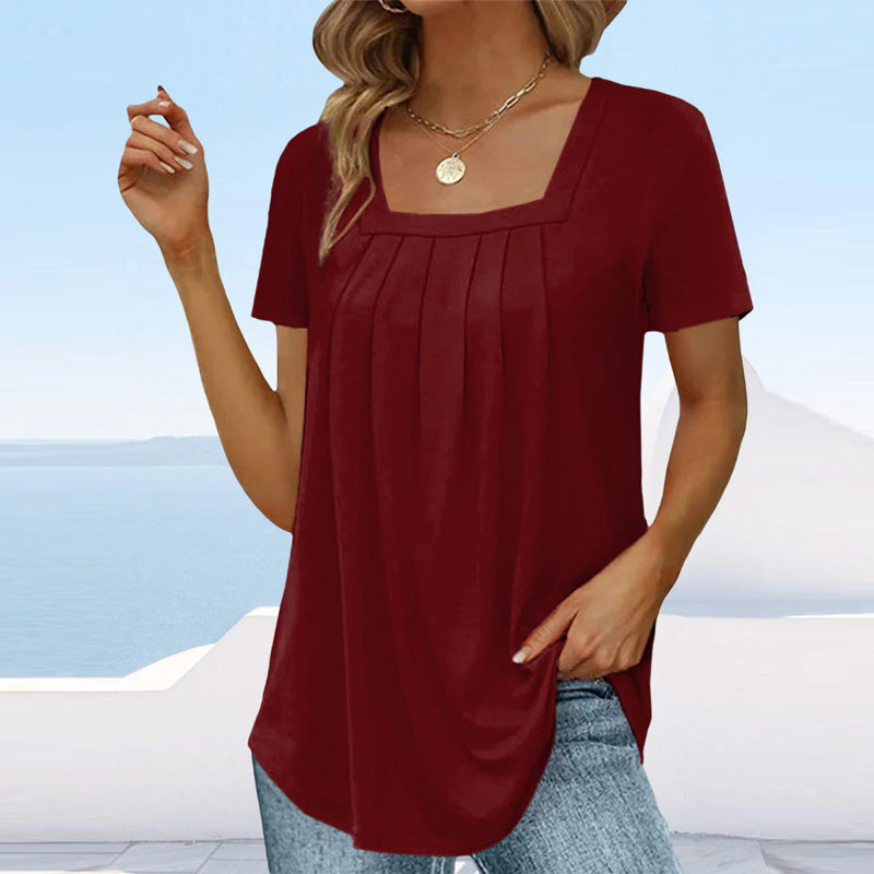 Brenda™ | Elegant Pleated Blouse - Lisa New York