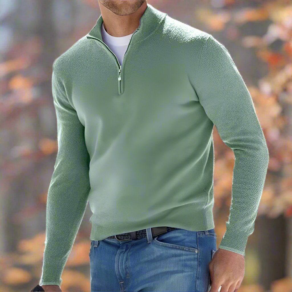 Renzino | Stylish Zip-Up Sweater - Lisa New York