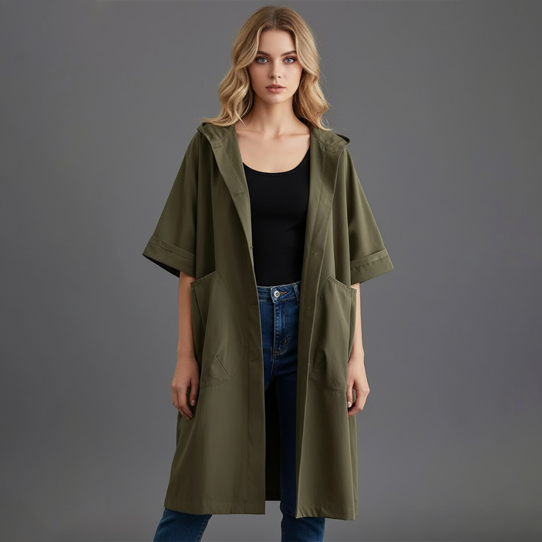 Women’s Casual Hooded Trench Coat