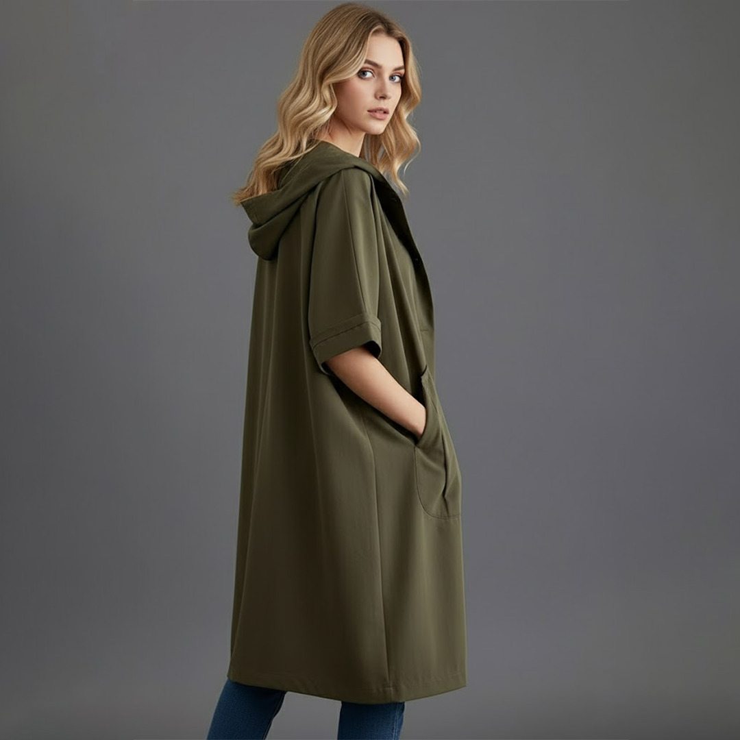Women’s Casual Hooded Trench Coat