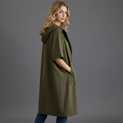 Women’s Casual Hooded Trench Coat