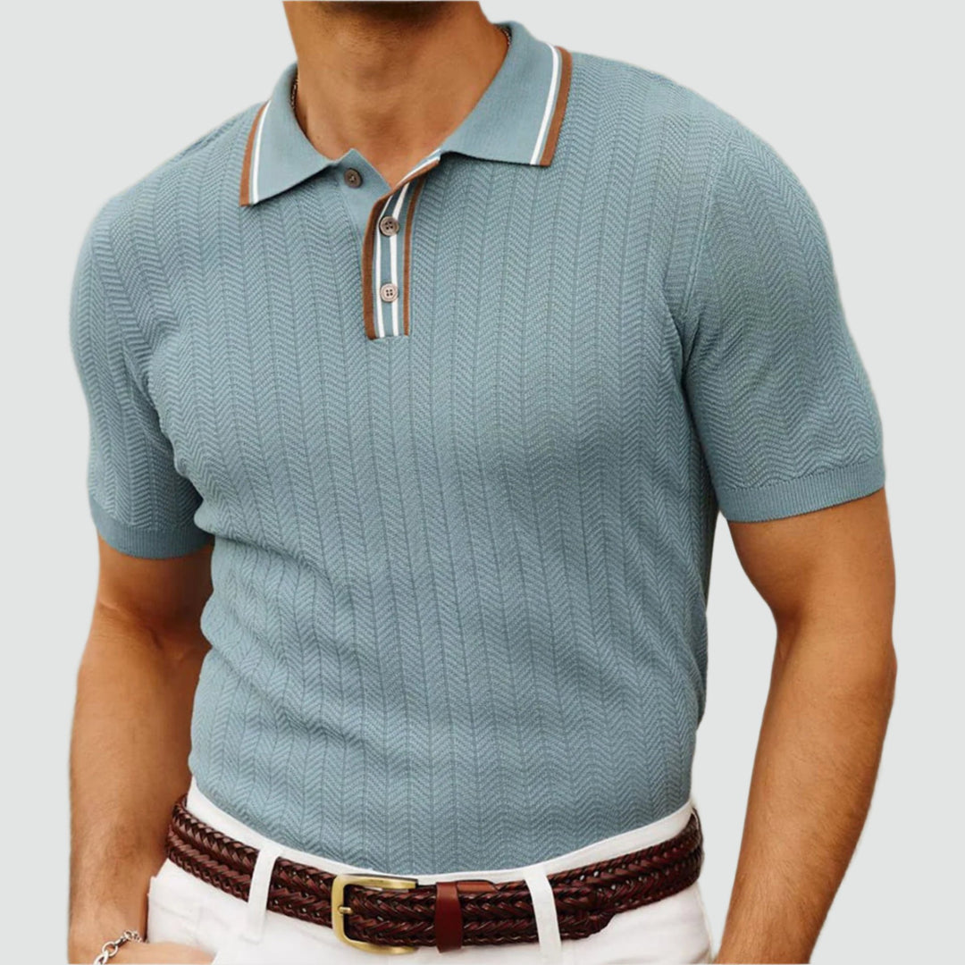 Men's Knitted Polo Shirt-Lisa New York