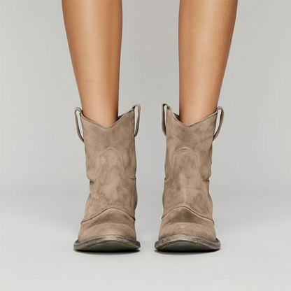 Women’s Western Style Suede Ankle Boots
