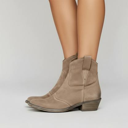 Women’s Western Style Suede Ankle Boots