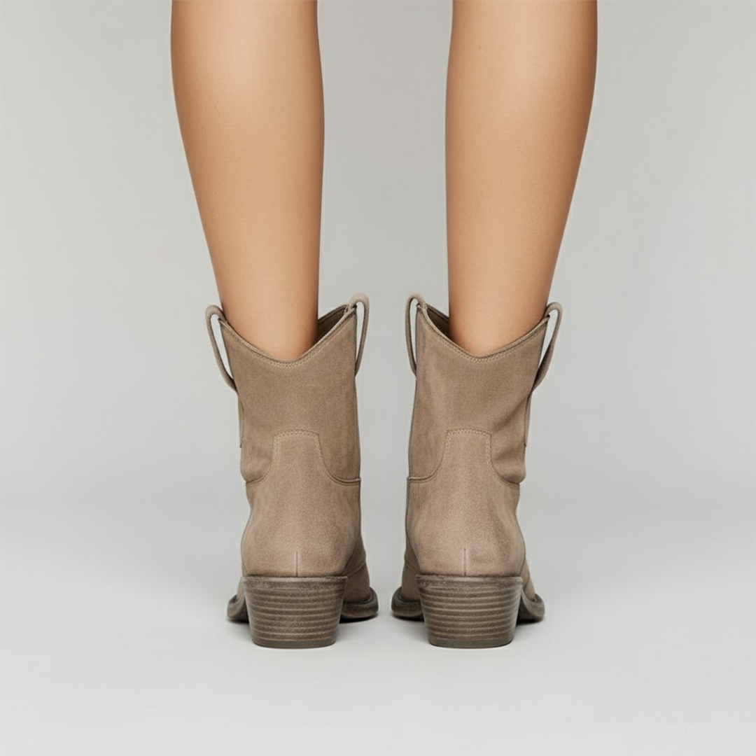 Women’s Western Style Suede Ankle Boots