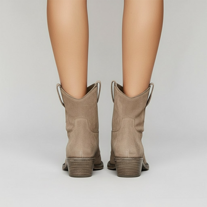 Women’s Western Style Suede Ankle Boots