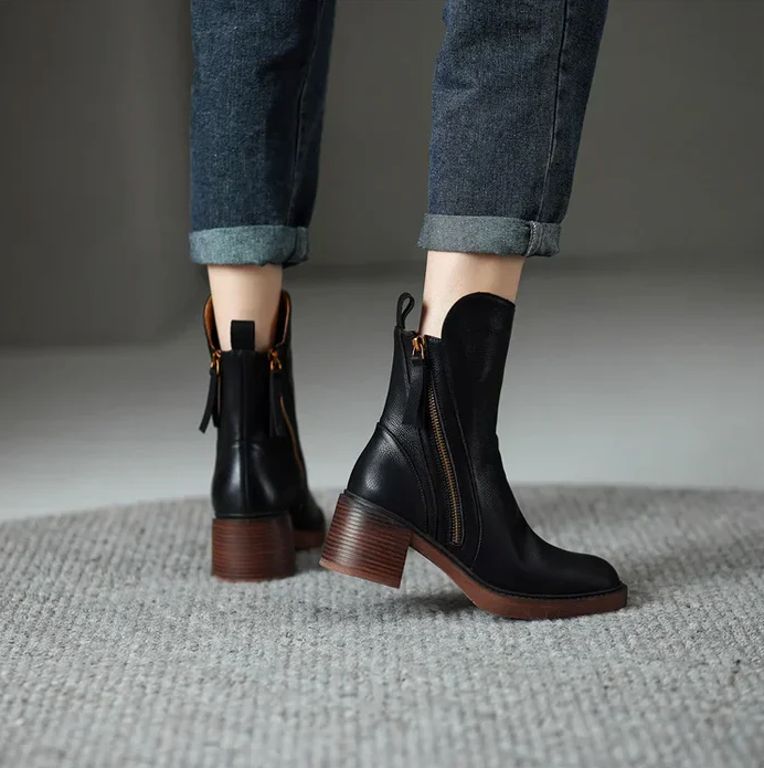 Grazia™ - Leather booties - Lisa New York