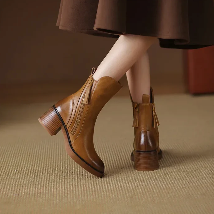 Grazia™ - Leather booties - Lisa New York