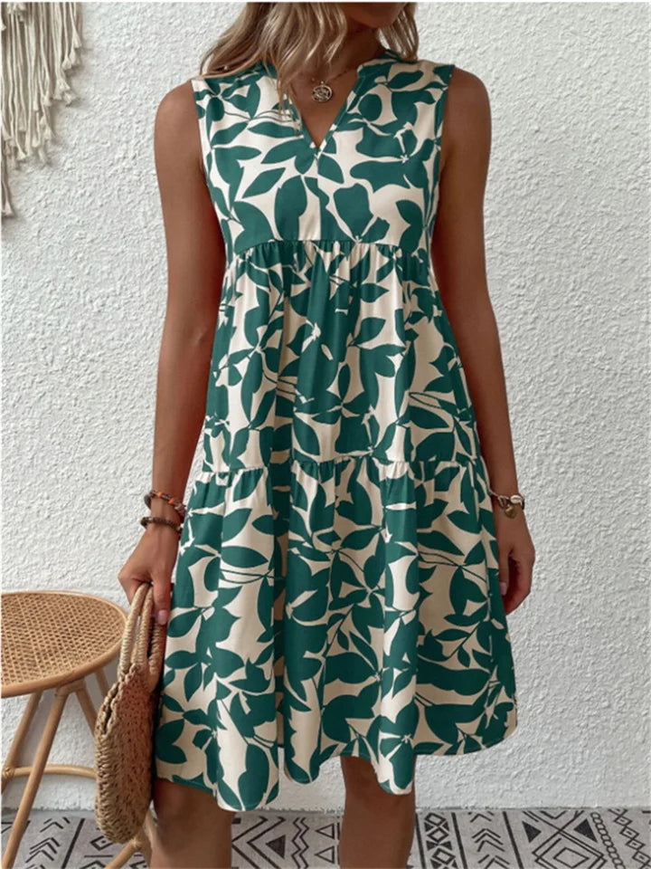 Women's Floral A-Line Dress-Lisa New York