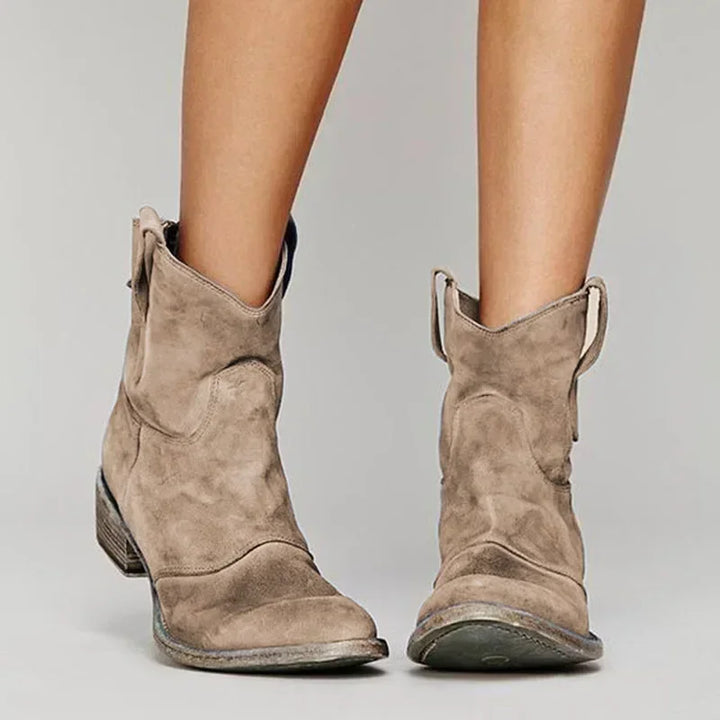 Women's Western Ankle Boots-Lisa New York