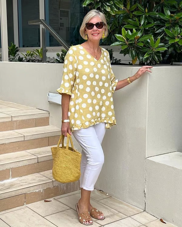 Beth™ | Stylish V-Neck Blouse - Lisa New York