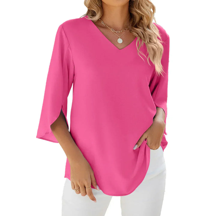 Belinda™ | V-Neck Blouse - Lisa New York