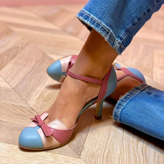 Mariana | Elegant Color-Blocked High Heel Shoes - Lisa New York