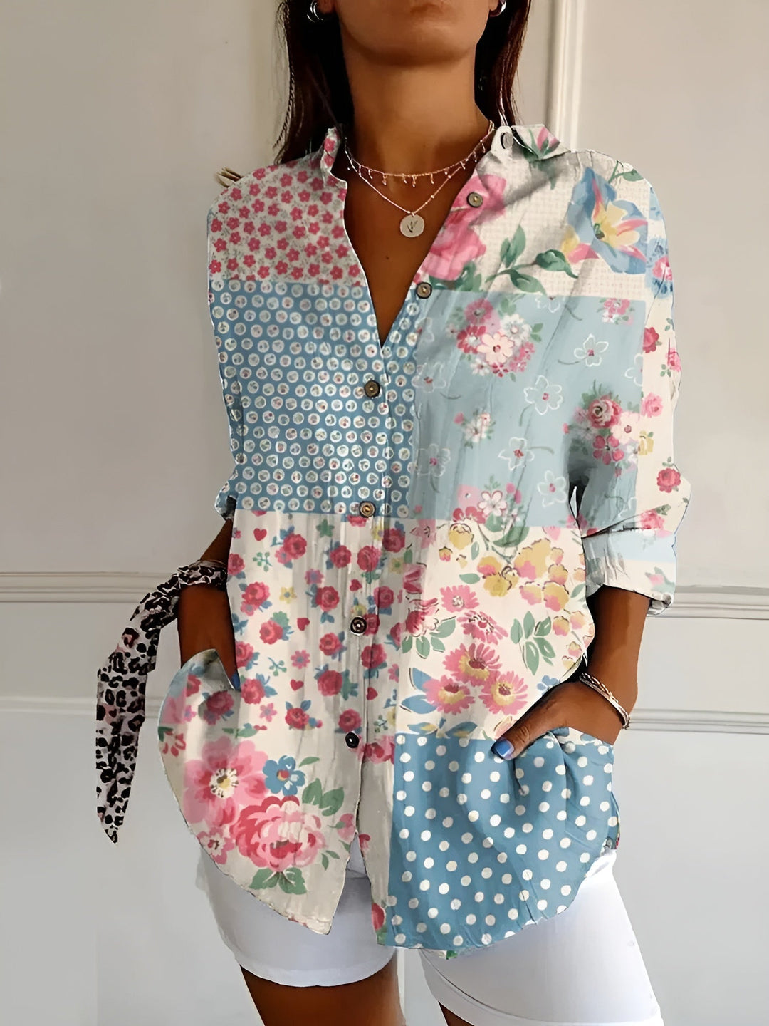 Avril™ | Chic Blouse with Whimsical Prints - Lisa New York