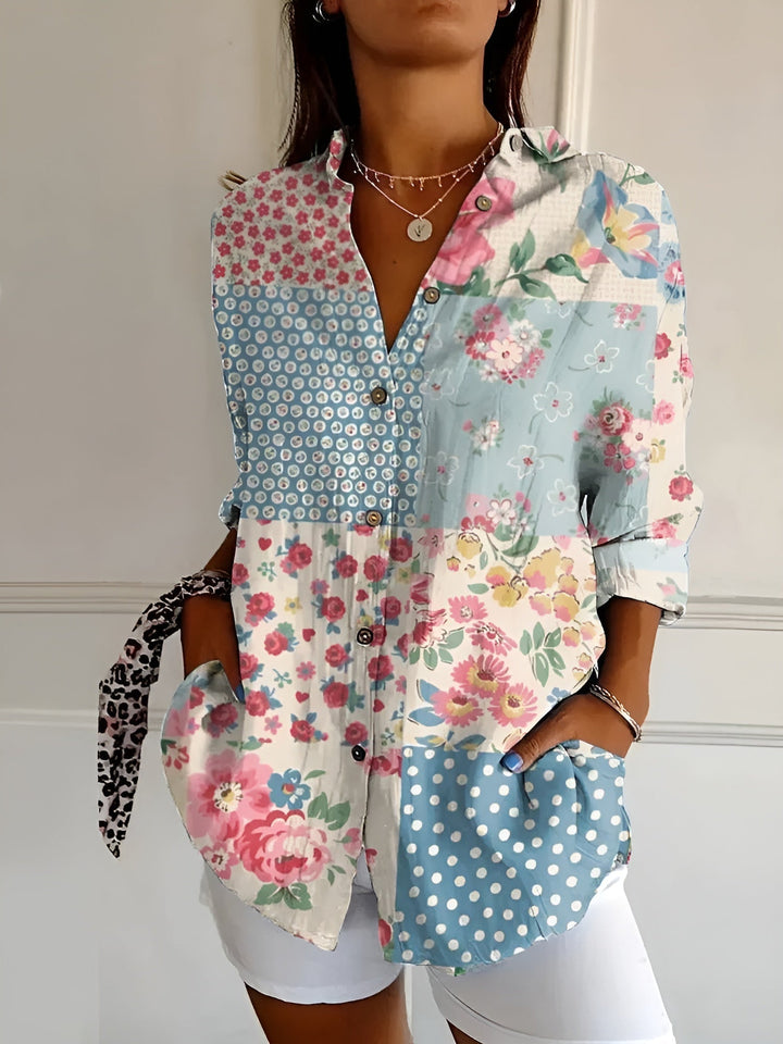 Avril™ | Chic Blouse with Whimsical Prints - Lisa New York