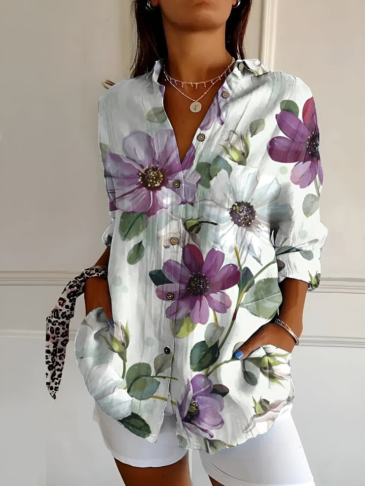 Avril™ | Chic Blouse with Whimsical Prints - Lisa New York
