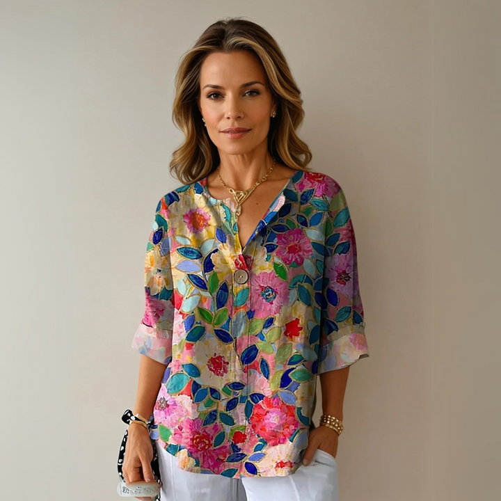Arlene™ | Chic Floral Print Blouse - Lisa New York