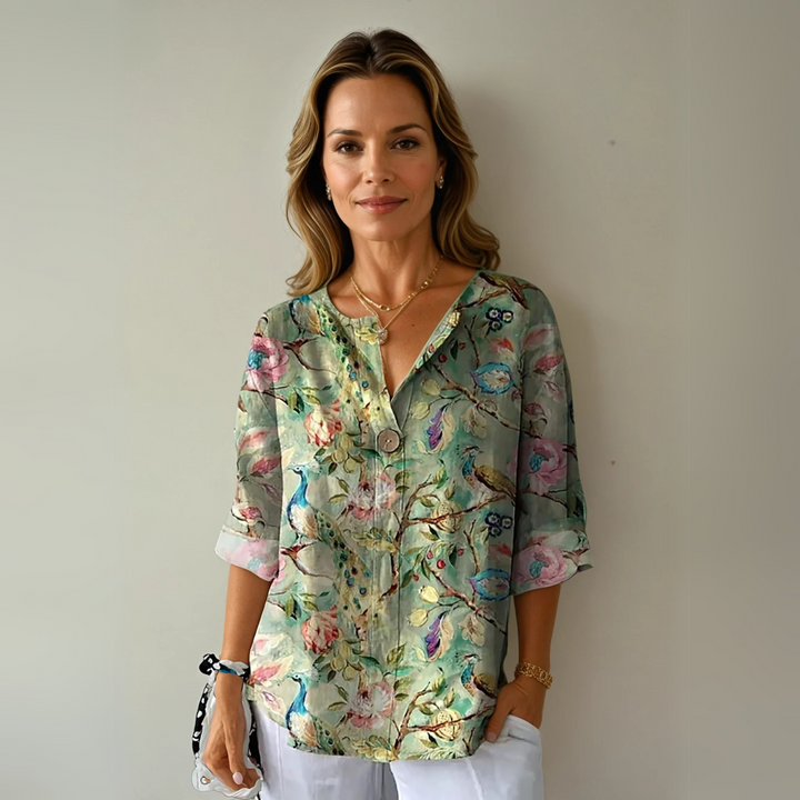 Arlene™ | Chic Floral Print Blouse - Lisa New York