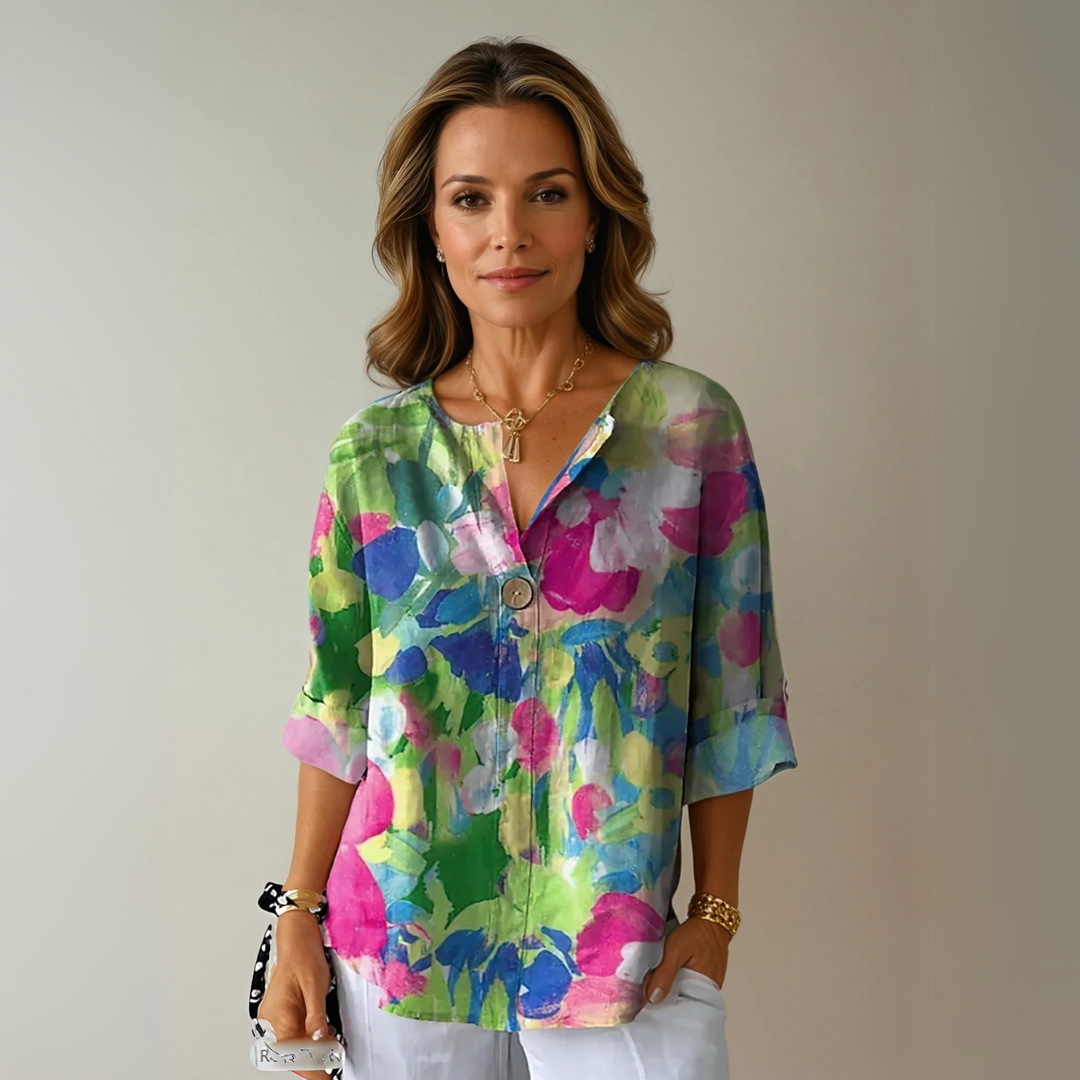 Arlene™ | Chic Floral Print Blouse - Lisa New York