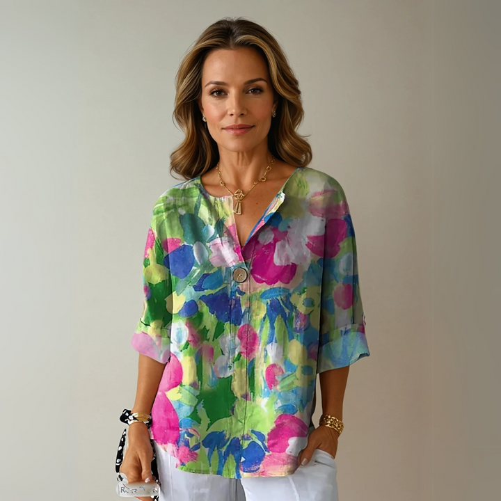 Arlene™ | Chic Floral Print Blouse - Lisa New York